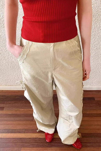 Wide-leg Cargo Pants