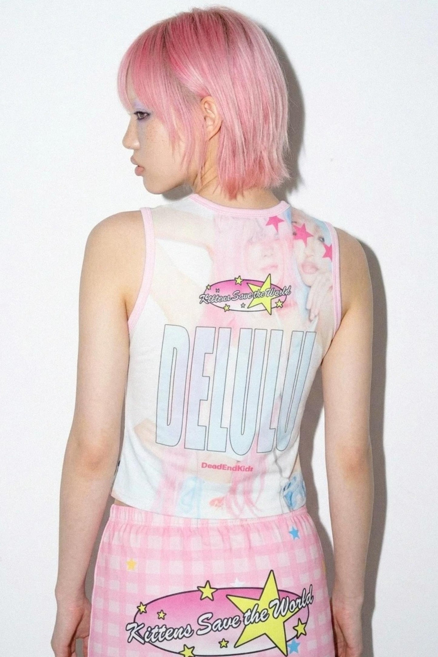 Amerikanisches Y2K-Tanktop mit Print