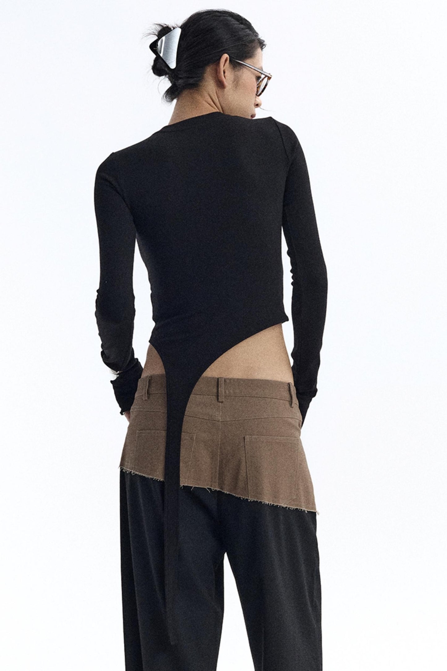 Diagonal Ribbon Asymmetrical Top