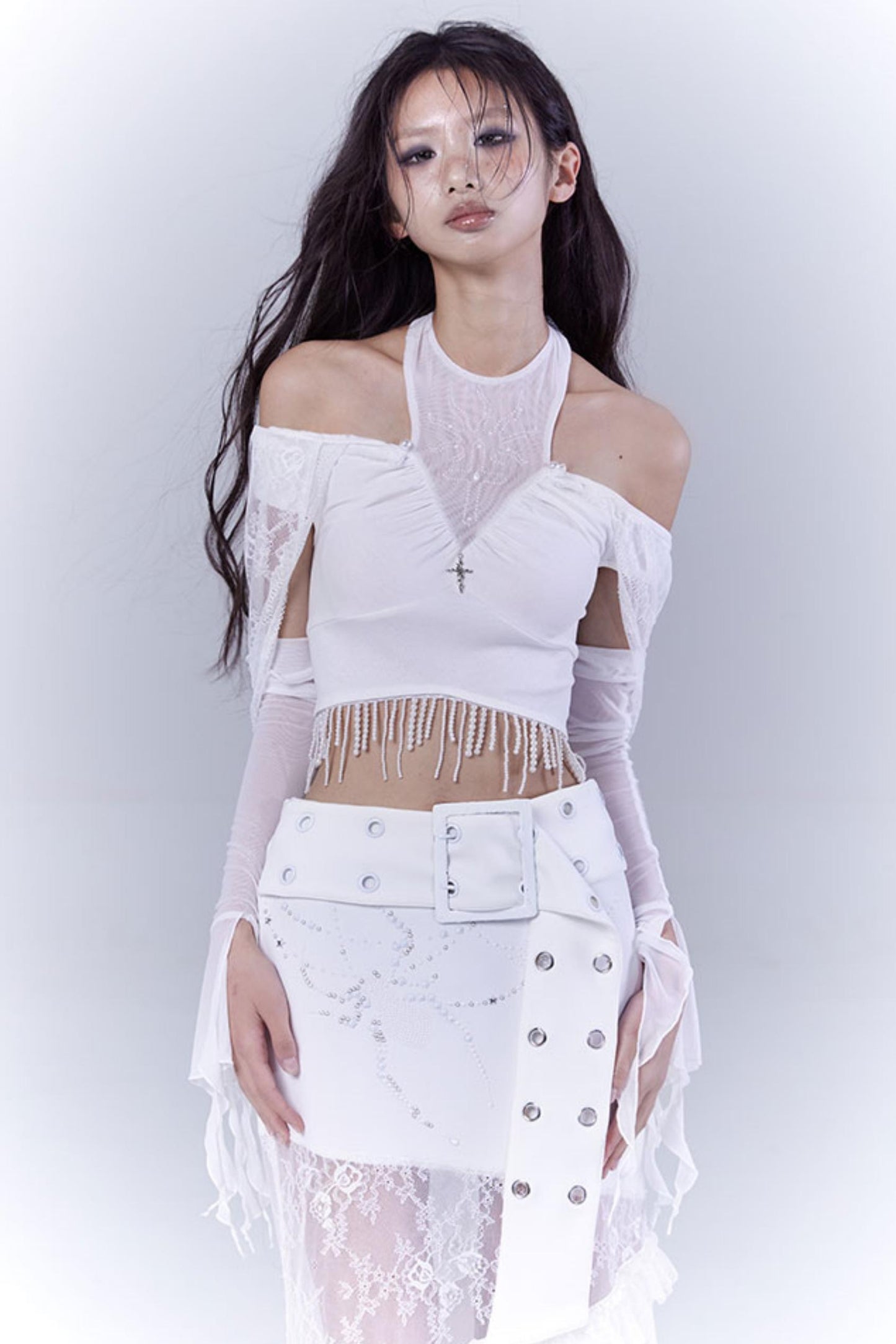 Ethereal White Lace Dream Hoodie