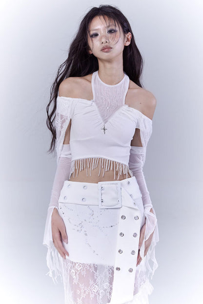 Ethereal White Lace Dream Hoodie