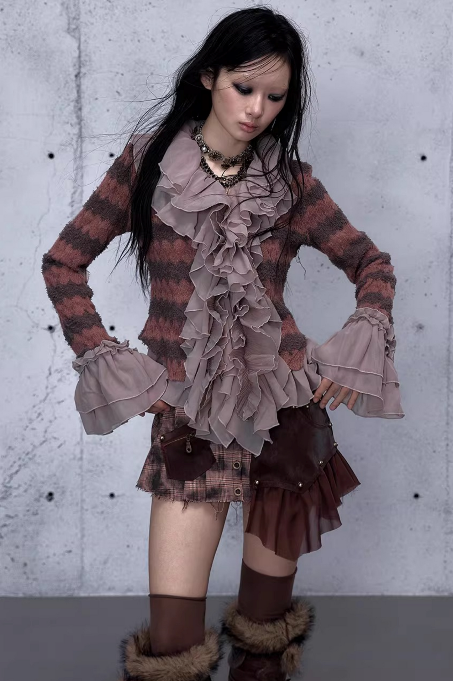 Retro Noble Chiffon Cardigan