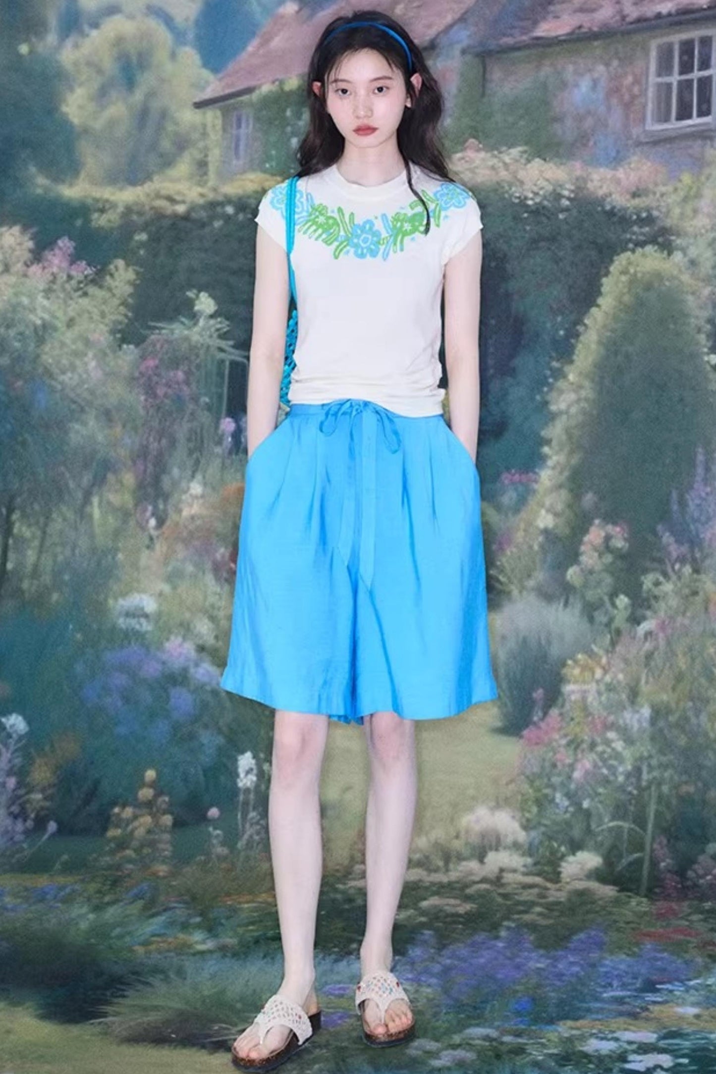 Cotton Linen Bermuda Shorts