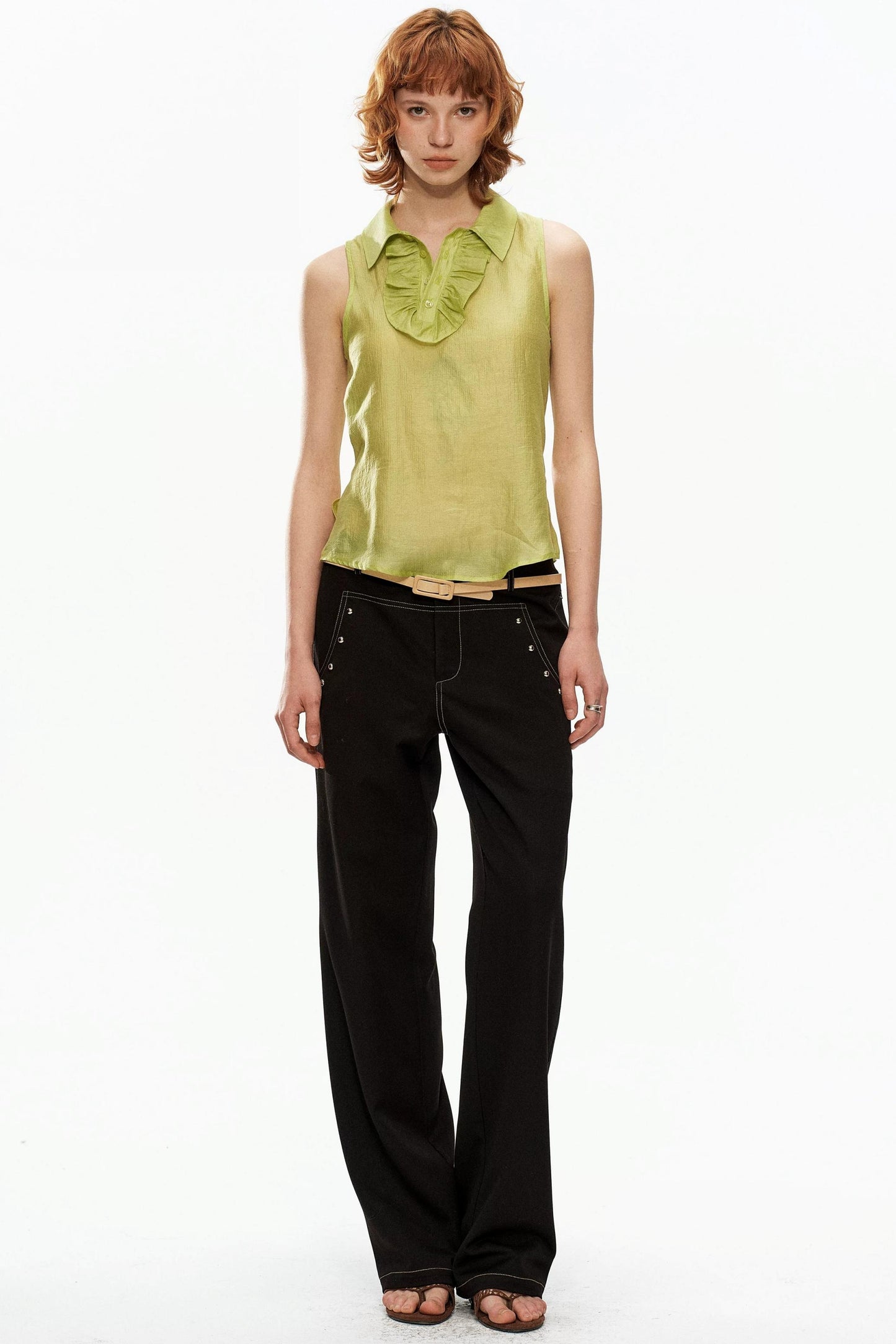 Fruit Green Lace Vest