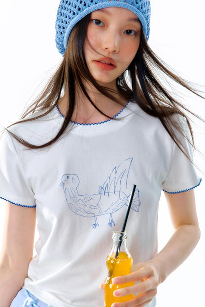 Tencel Parent-Child Short-Sleeved T-Shirt