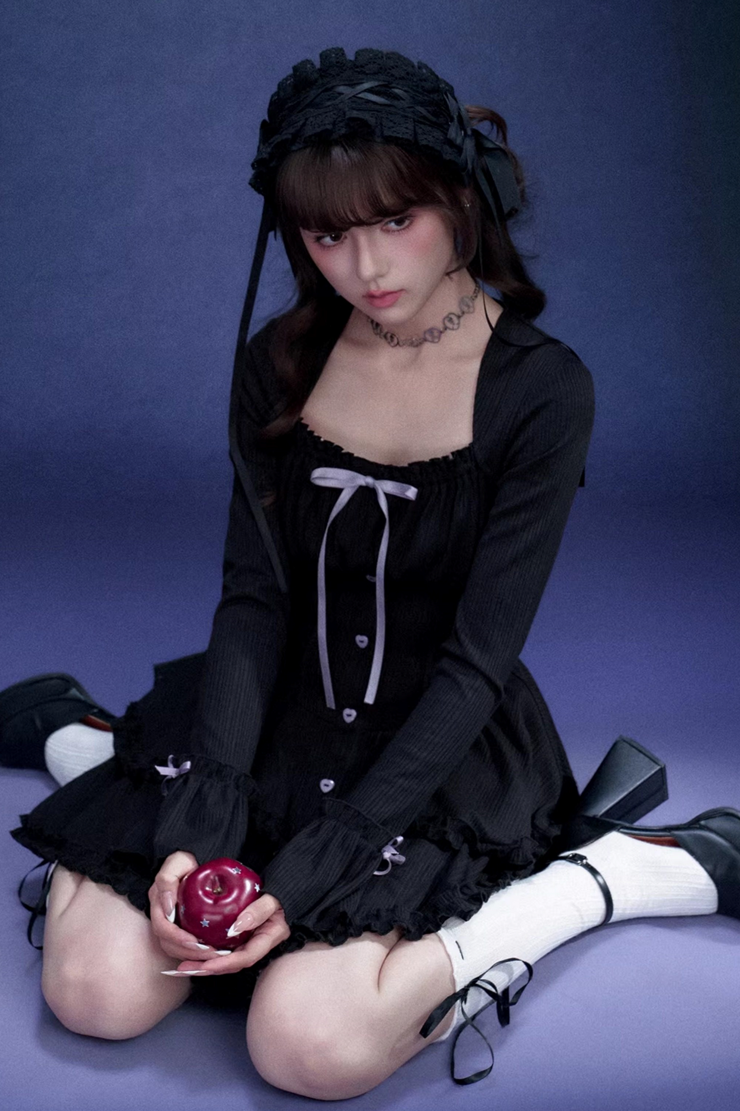 Black and Purple Cake Dress