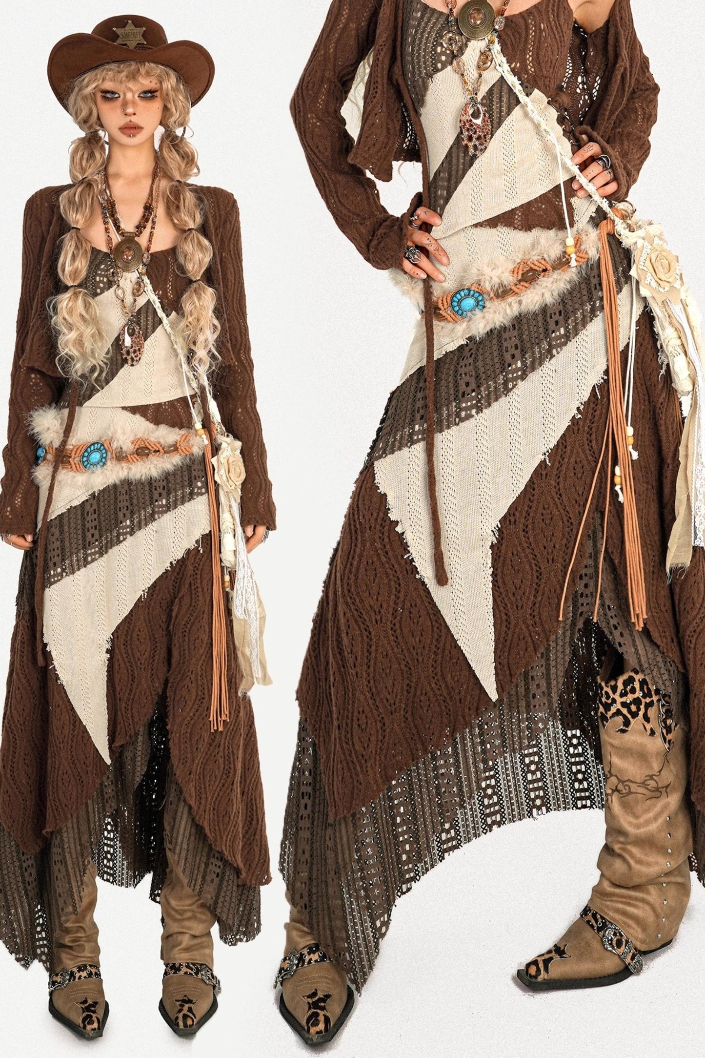 Vintage Art Girl Skirt Set-Up