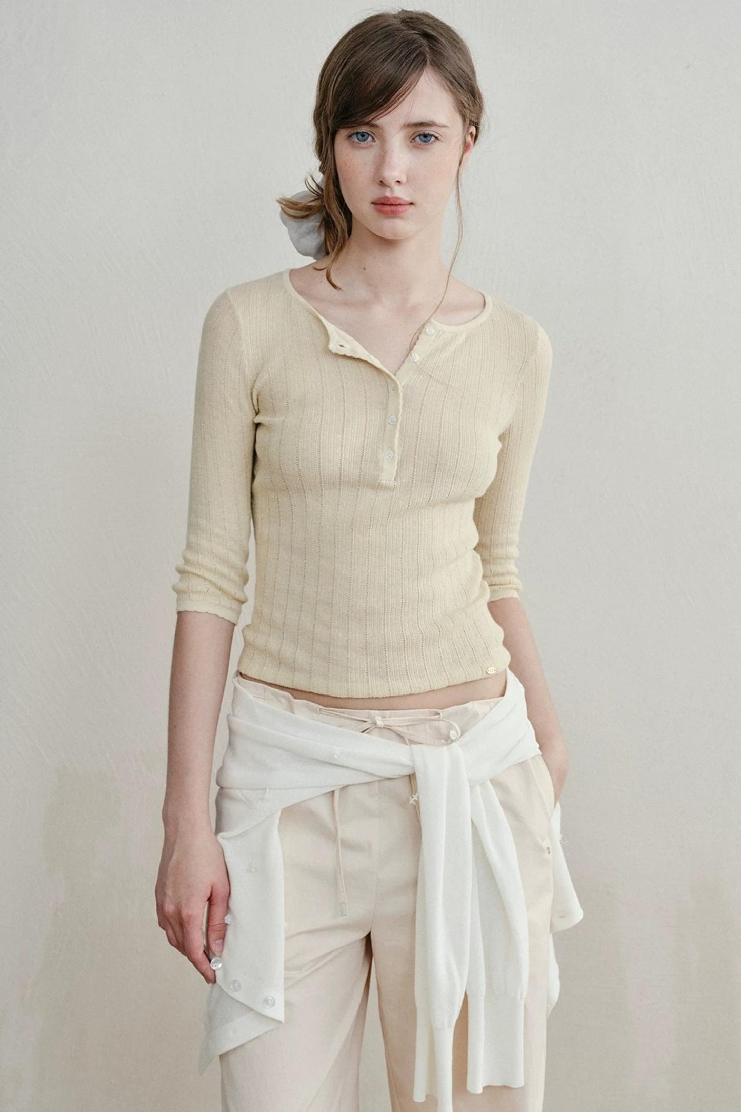 Minimalist Knit Henry Top