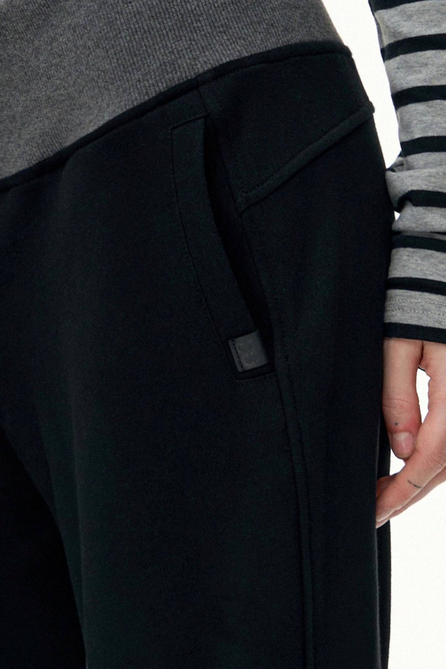 Flared Cotton Wide-Waisted Sweatpants