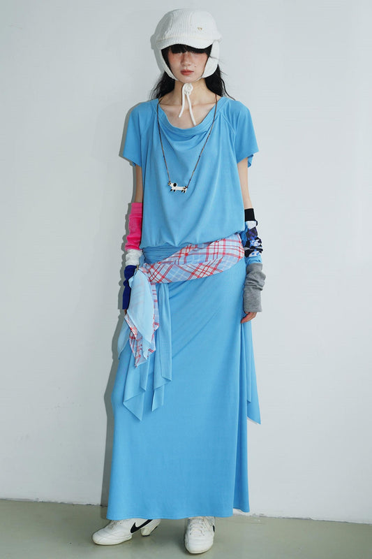 Swing Collar Maxi Dress