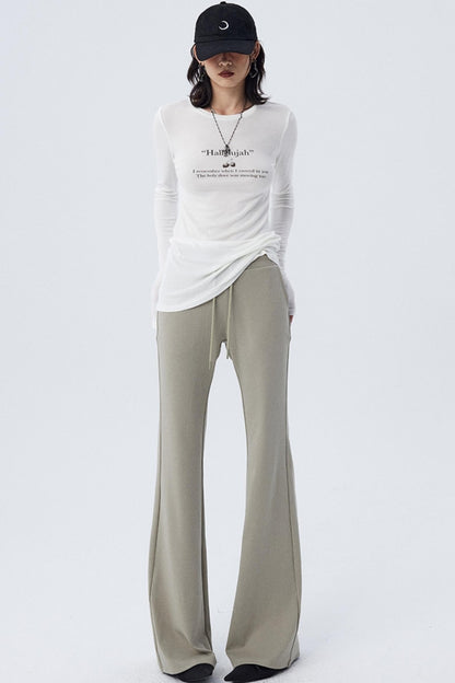 Single-Shoulder Flared Suit Pants Set-Up