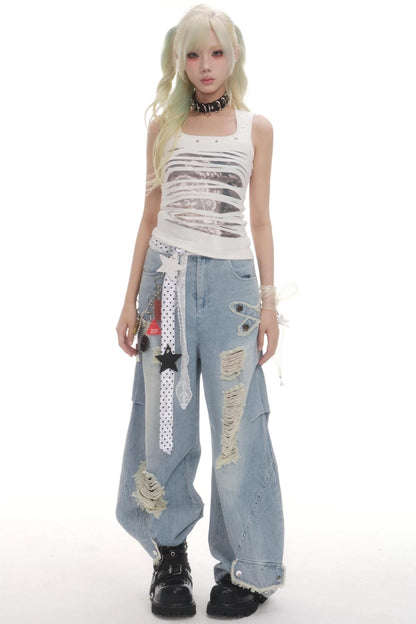 Garden Punk Irregular Tank Top