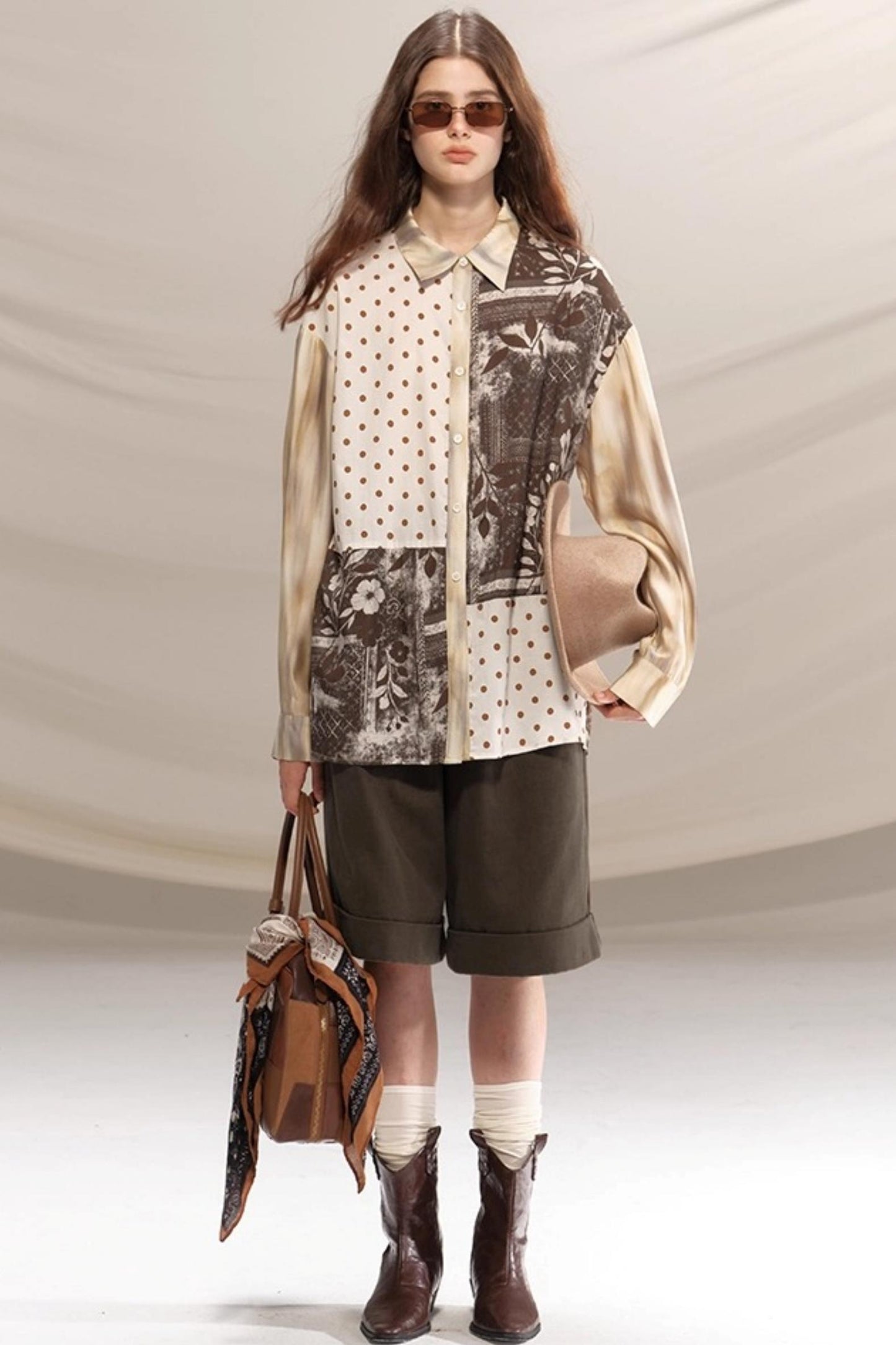 Fireplace Whispers Artistic Loose Shirt