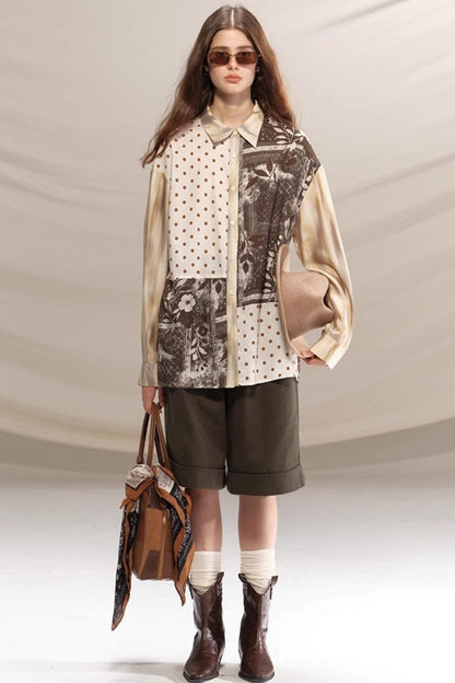 Fireplace Whispers Artistic Loose Shirt