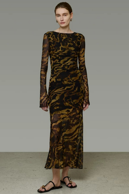 Elegant Leopard Print Dress