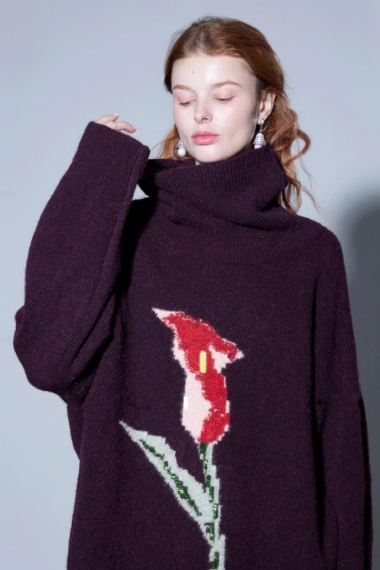 Warm Alpaca Jacquard Sweater