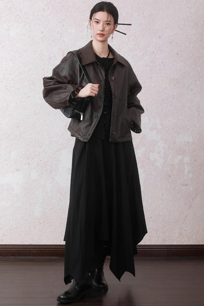 Caramel Coffee Leather Jacket