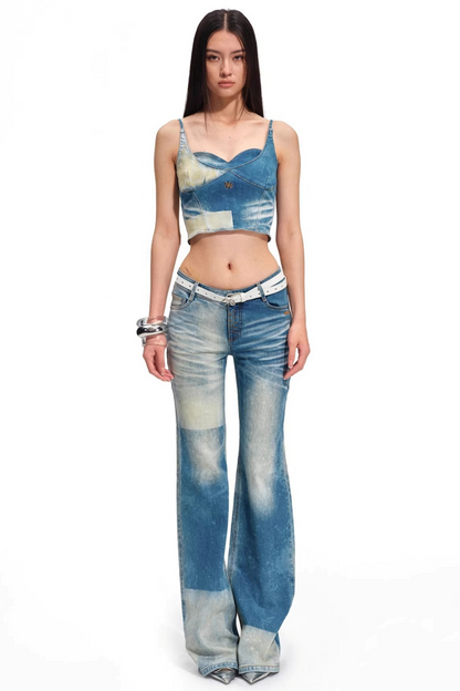 Equestrian Denim Corset Top