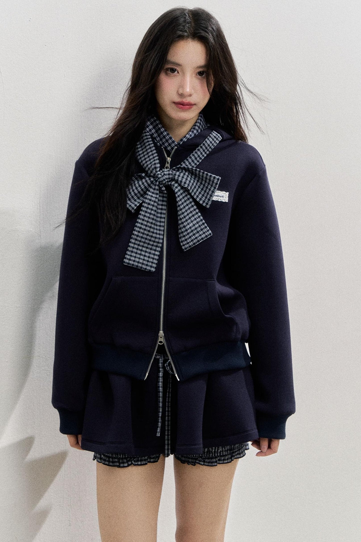 Comfort Bow Skirt Sweatshirt Set-Up