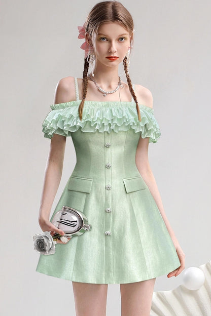 French Elegance One-Shoulder Dress