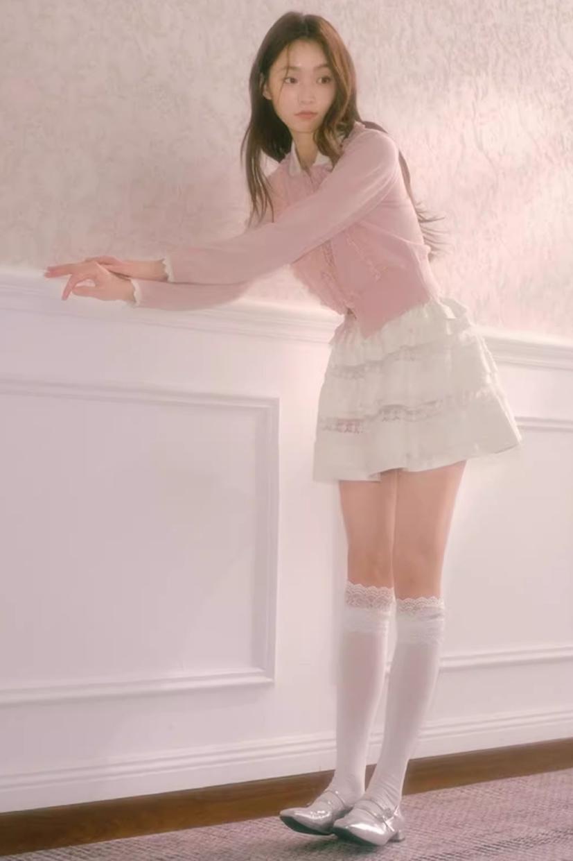 Textured Rose Puffy Skirt