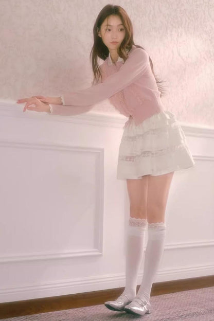 Textured Rose Puffy Skirt