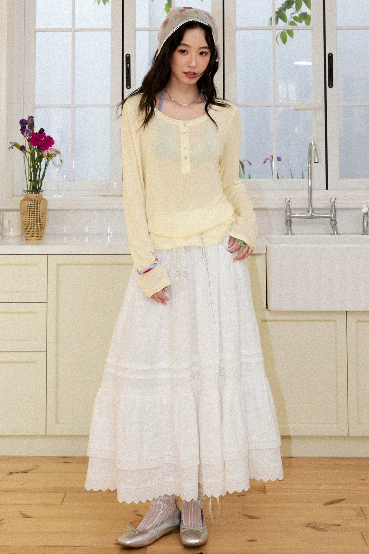 Waltz Patchwork A-Line Skirt