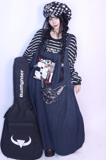 Denim Retro Long Dress