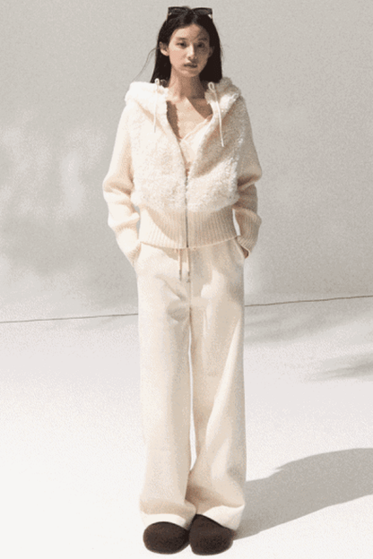 Soft Lambswool Knit Jacket Set-Up