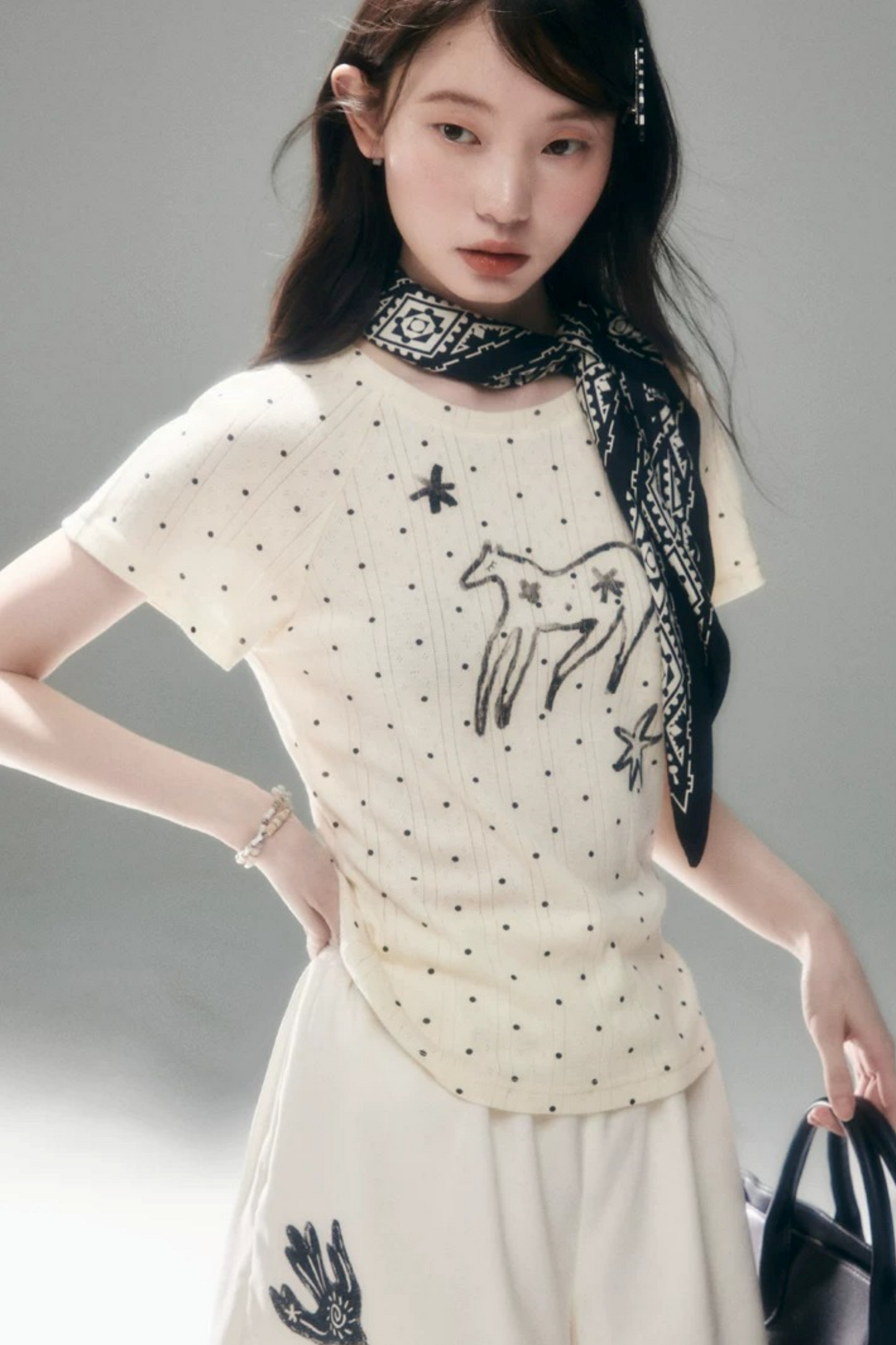 Starburst Polka Dot Raglan T-Shirt