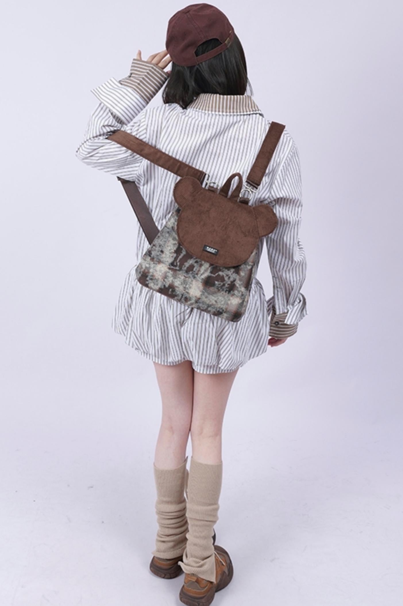 Patchwork Bear Crossbody Bag