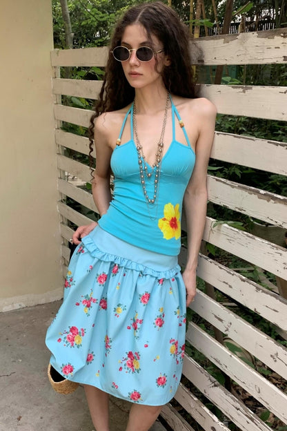 Sweet Floral Slim Camisole