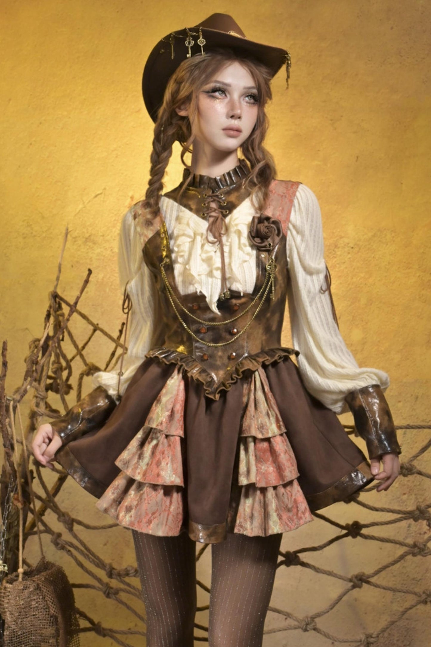 Steampunk Knitted Lace Top