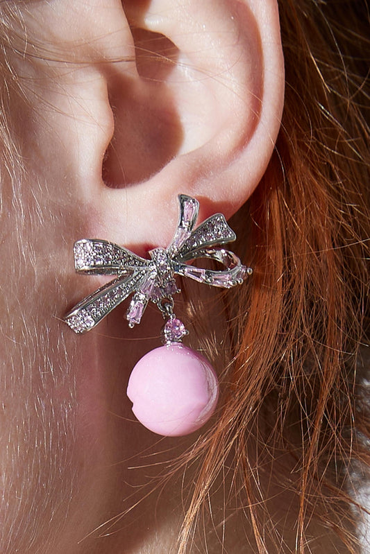 Zircon White Gold Gemstone Earrings