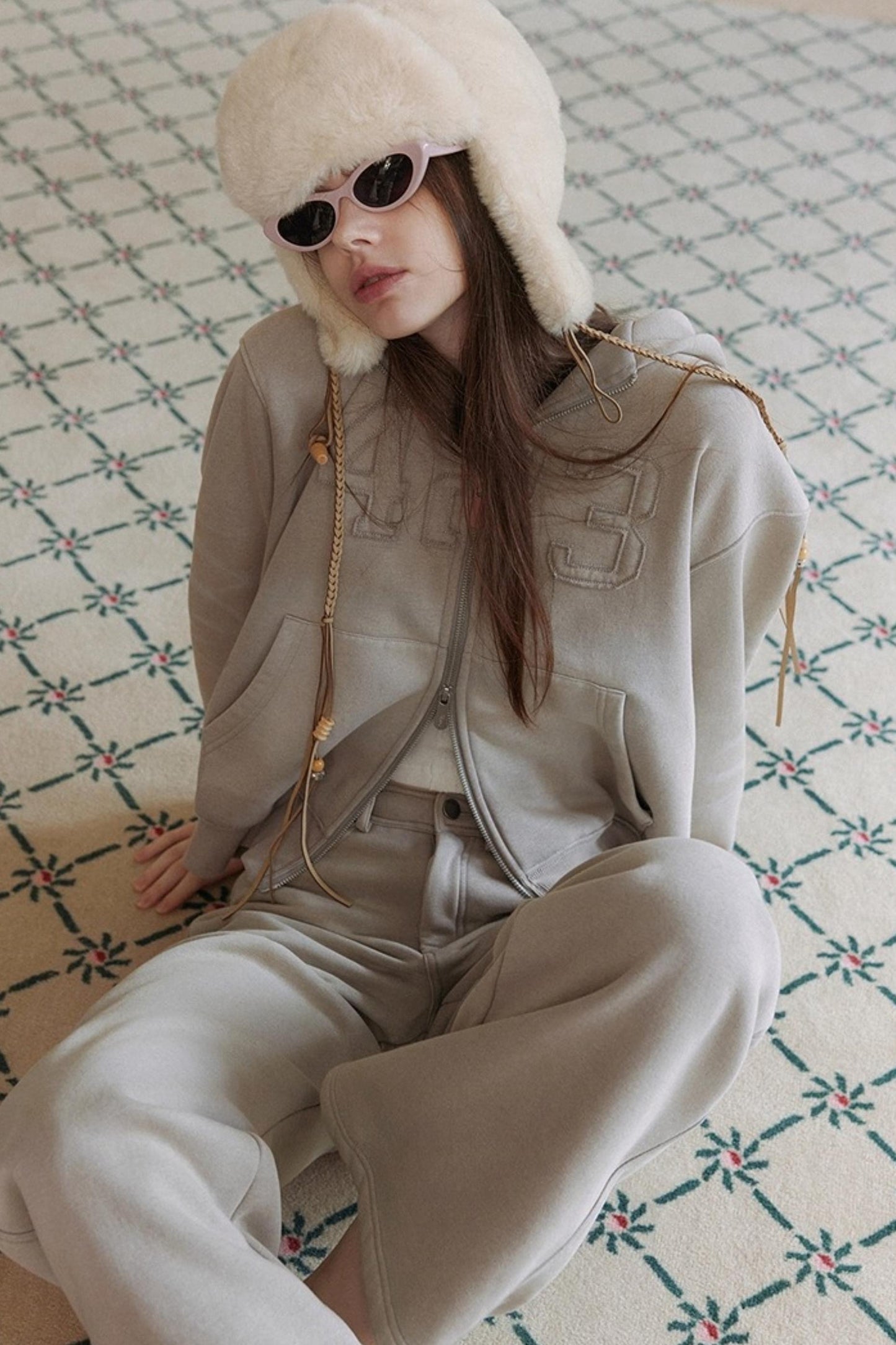 Gray Halo Hooded Jacket Set-Up