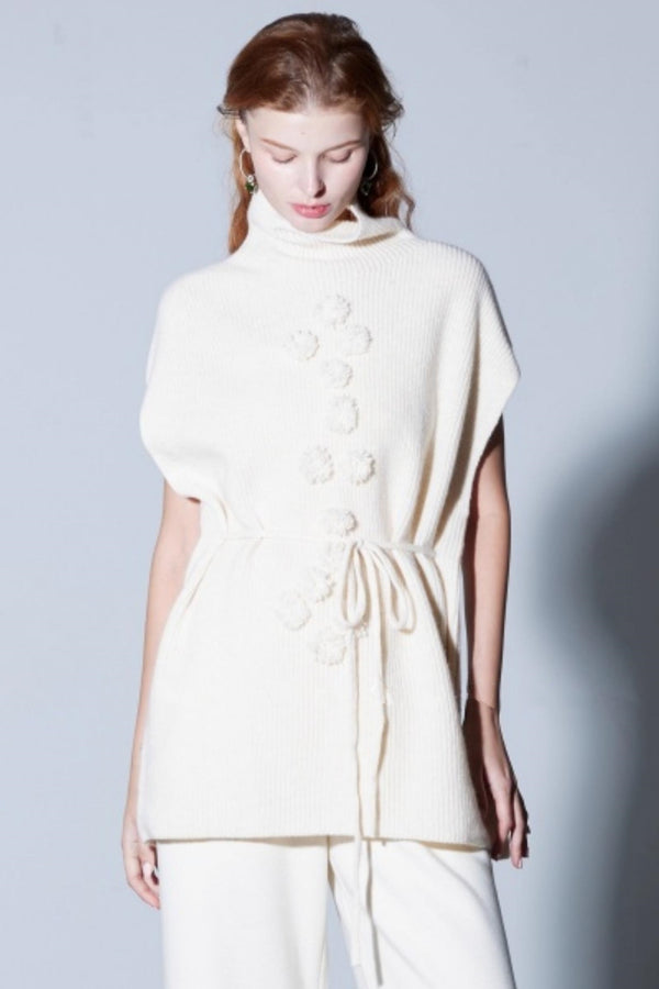 Sheep Wool Cable Knit Vest