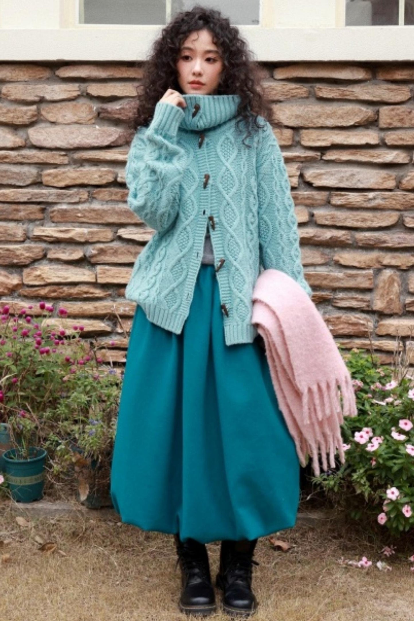 Velvet Knit Midi Skirt