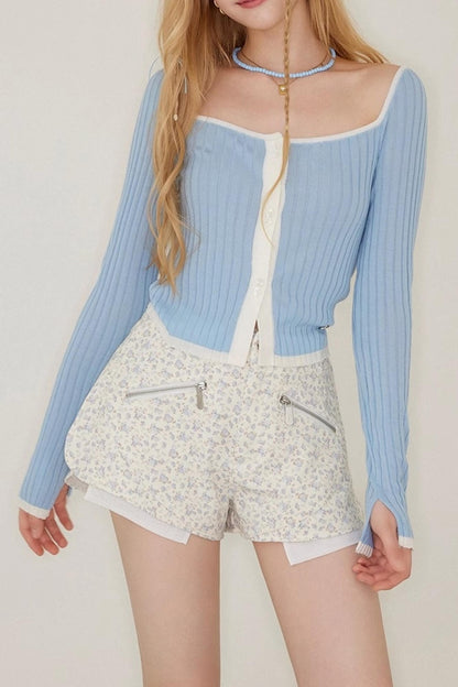 Lime Tencel Square Neck Sweater