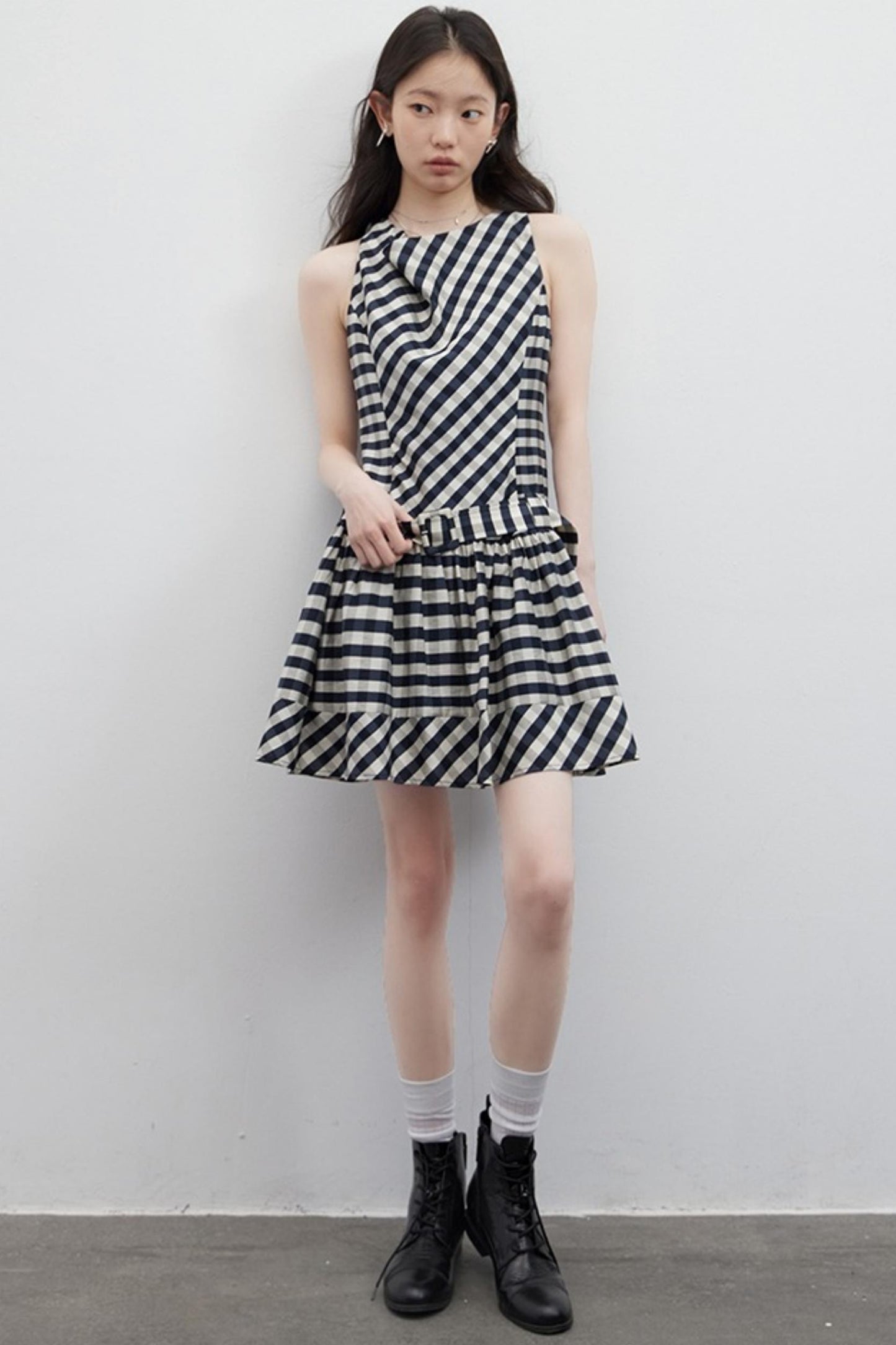 Vintage Check Acetate Dress
