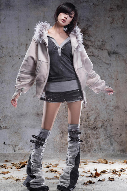 Punk Retro Low-Rise Shorts Set-Up