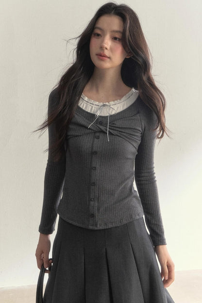 Bow Knot Knitted Top