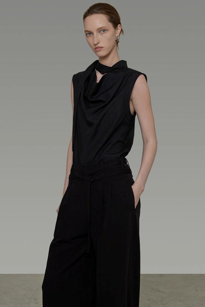 Summer Draped Flutter Top