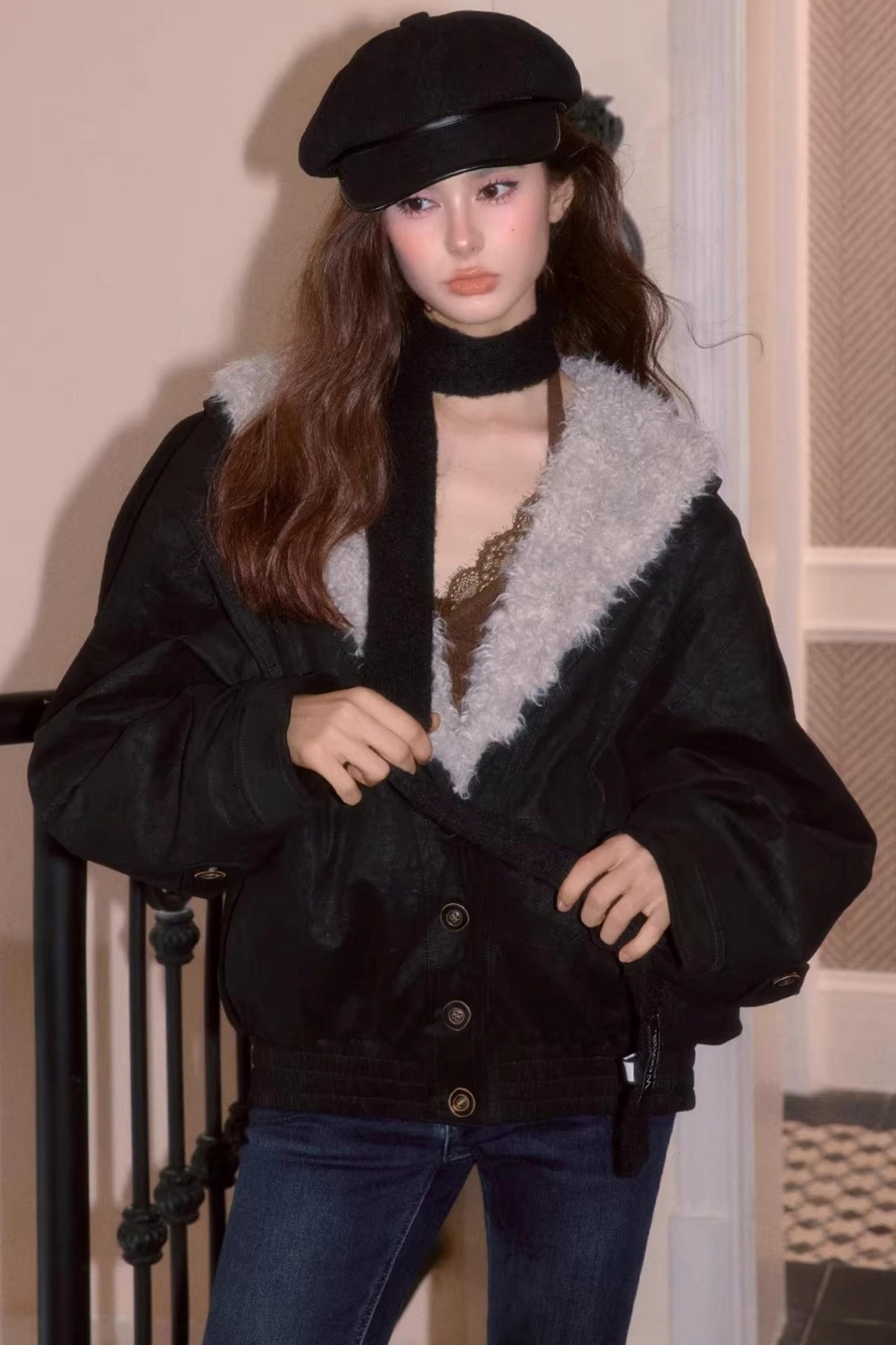 Faux Fur Vintage Jacket