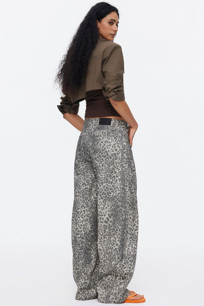 Retro Cotton Leopard Pants