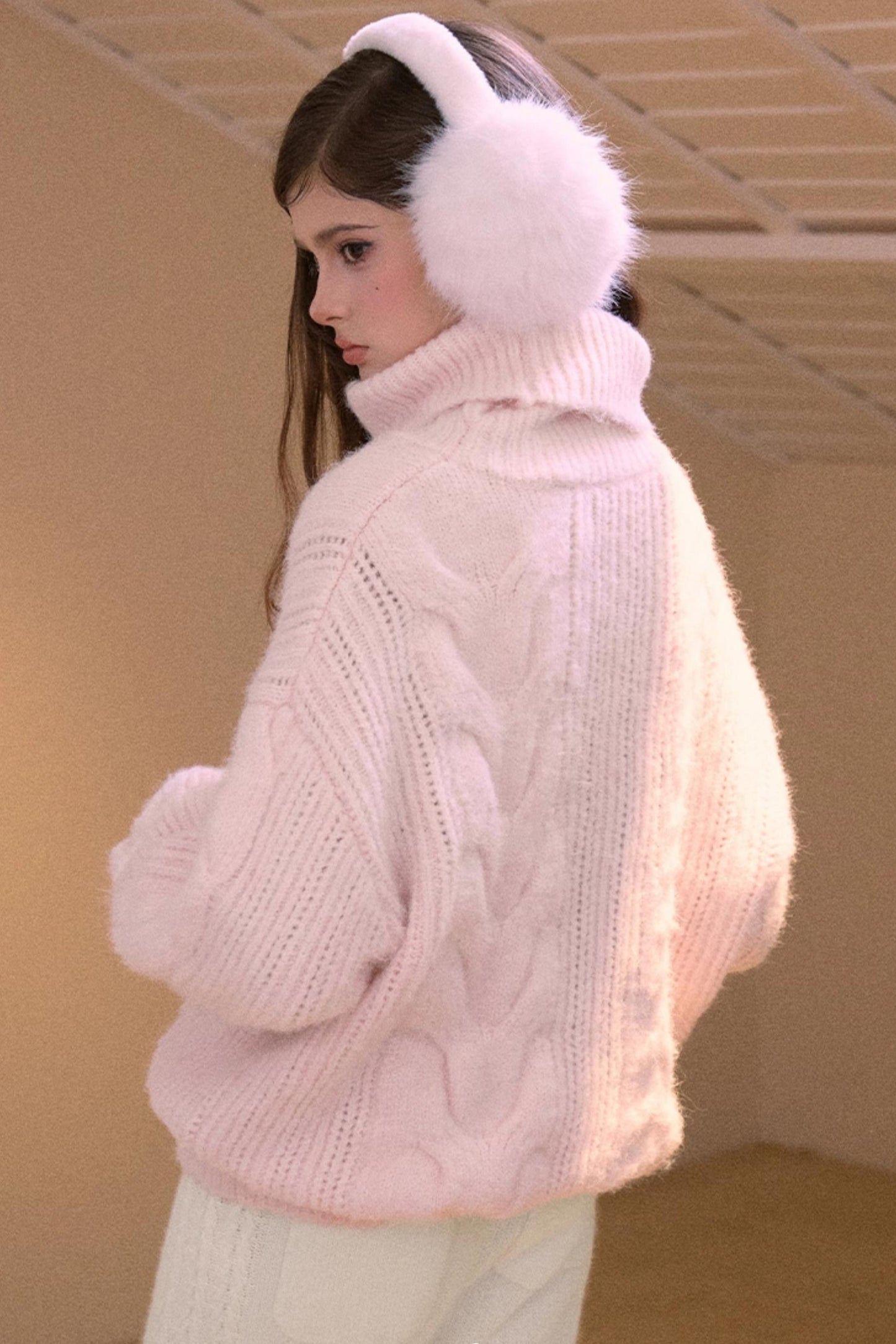 Vintage College Cable Knit Sweater