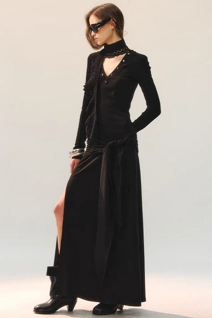 Lace Slit Dress