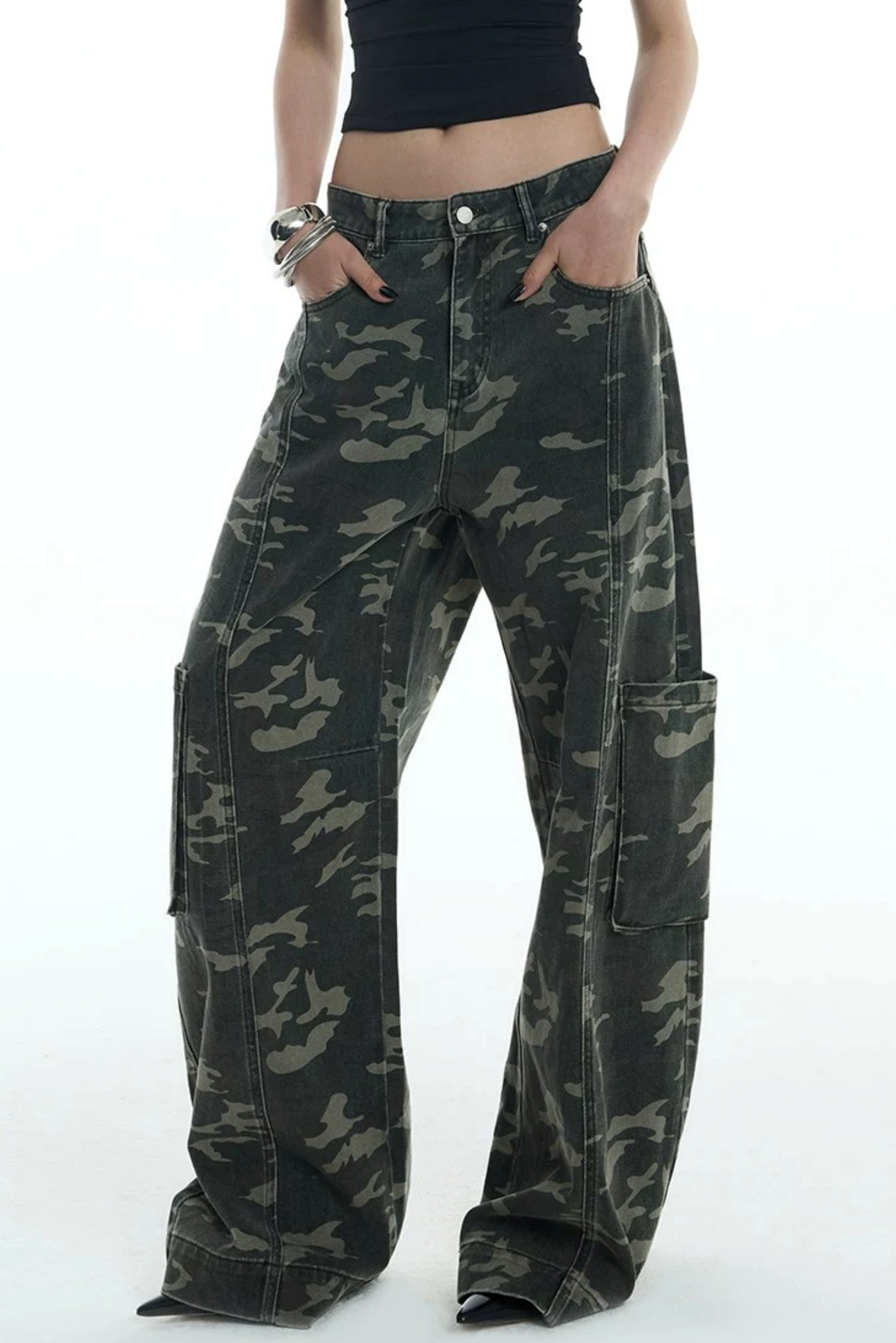 Pantaloni cargo scimitarra mimetici