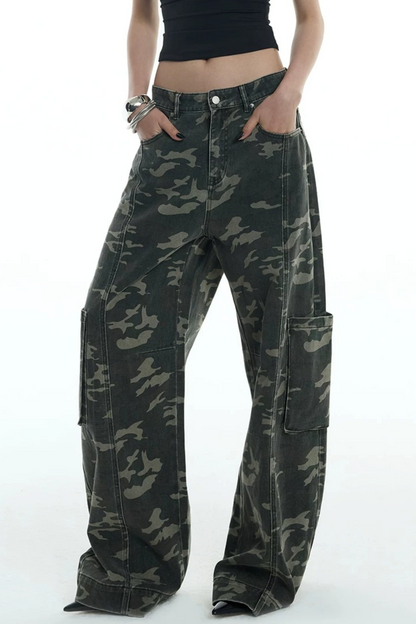 Pantaloni cargo scimitarra mimetici