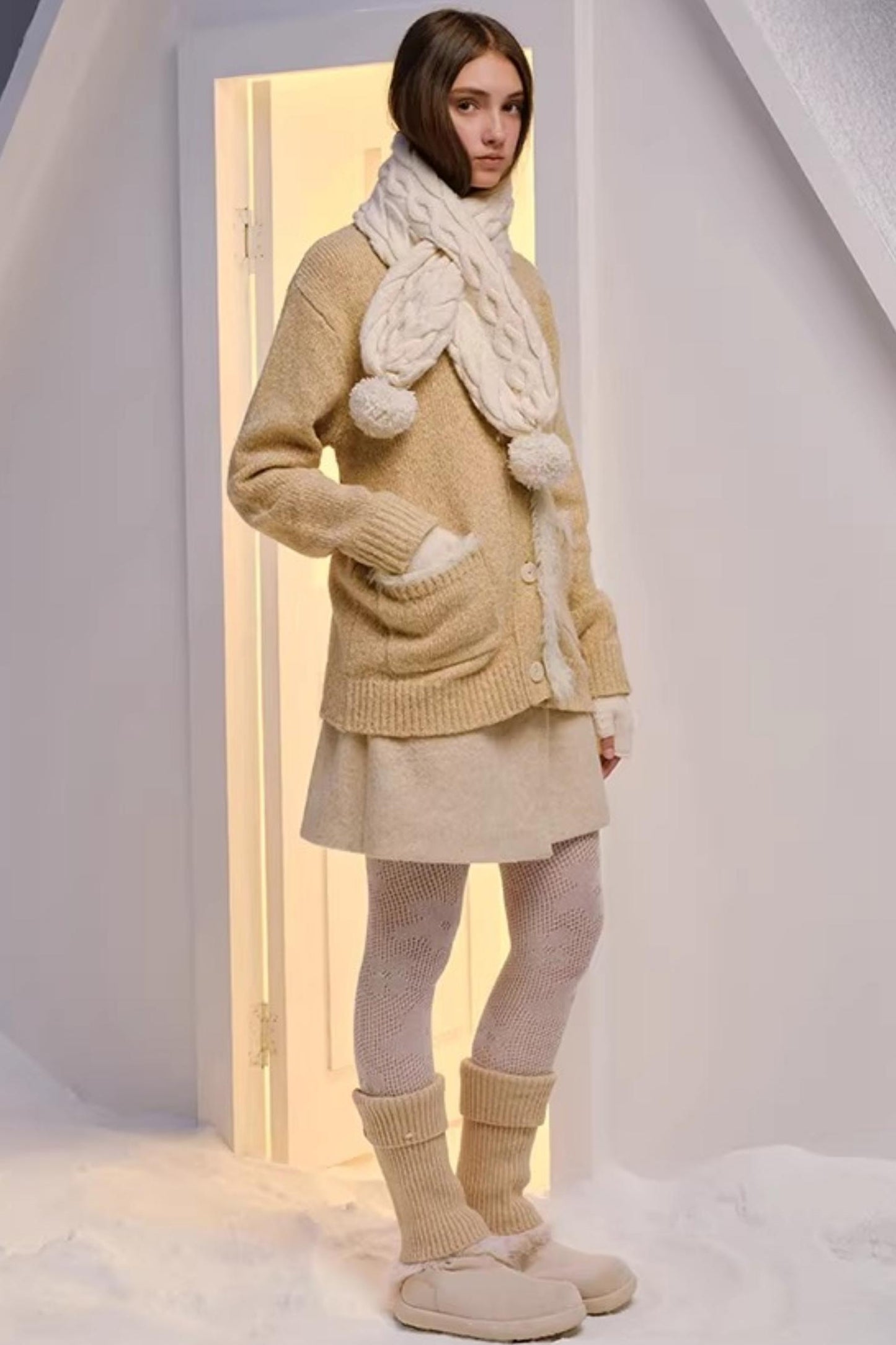 Dual-Tone Merino Wool Scarf