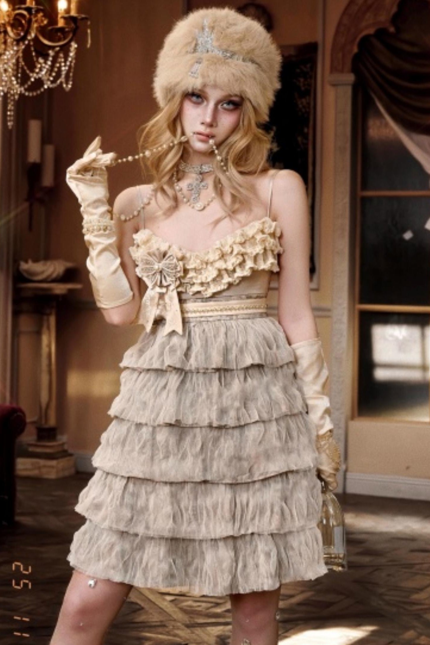 Slavic Lace Cake Dress Set-Up